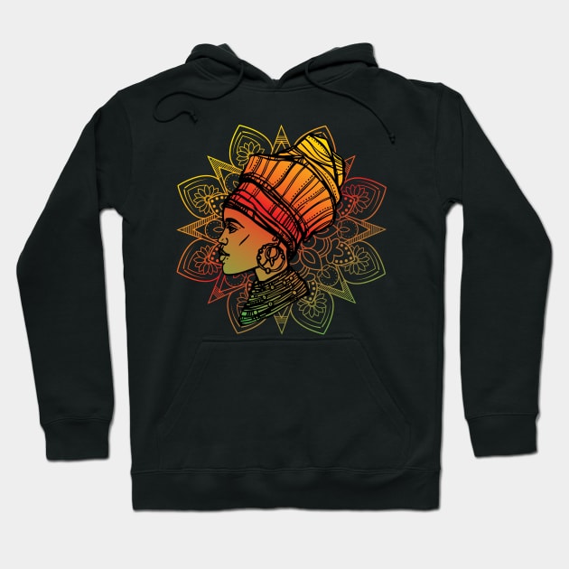 Nubian Queen Black Girl Magic Gift Hoodie by JackLord Designs 